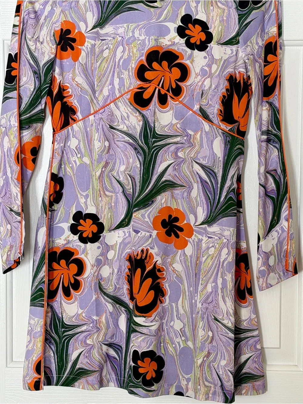 Untitled in Motion Floral Mini Dress XS Tencel Mock Neck Retro Mod NWT Summer - Picture 4 of 13